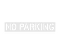 No Parking Lot Stencil - Marking Guide for Outdoor Space | Reusable Foldable Silicone Template with 16x104in Size, Asphalt Concrete Sign, Yard Driveway Sidewalk Painter Tool for Courtyard Park Pathway