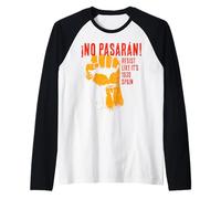 No Pasarán Antifascista Resist 2026 Español Camiseta Manga Raglan