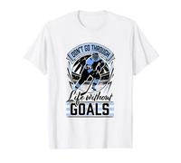No pases por la Vida sin metas Camiseta gráfica económica, Hombre, Blanco, S