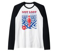 No perdido Gracioso Crisis de mediana edad Propósito Humor Laberinto existencial Camiseta Manga Raglan
