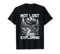 No perdido Solo explorando montañero Divertido Excursionista Camiseta