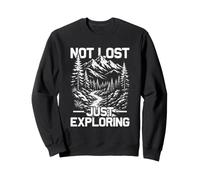 No perdido Solo explorando montañero Divertido Excursionista Sudadera