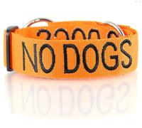 "No perros naranja Coded Nylon Amplia tamaño grande L-XL semi-choke collar de perro (no bien con otros perros) evita accidentes por advertencia otros de su perro en Advance.