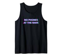 No Phones At The Rave Hard Techno Festival EDM Party Camiseta sin Mangas