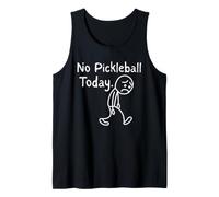 No Pickleball Today Funny Sad Stickman Pickleball Lover Camiseta sin Mangas