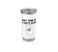 No pienses en un oso blanco | Dilema del oso blanco, psicología Vaso térmico de acero inoxidable de doble pared