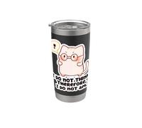 No Pienso Luego No Soy Gato Vaso térmico de acero inoxidable de doble pared