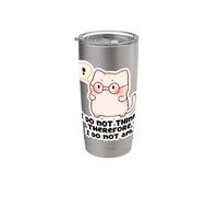 No Pienso Luego No Soy Gato Vaso térmico de acero inoxidable de doble pared