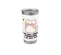 No Pienso Luego No Soy Gato Vaso térmico de acero inoxidable de doble pared