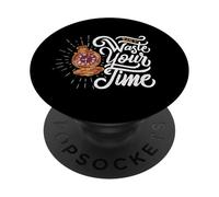No Pierdas el Tiempo - Reloj de Bolsillo Vintage Art Nouveau PopSockets PopGrip Adhesivo