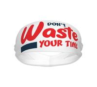 No Pierdas Tu Tiempo Mujer Hombre Headband Elástica Cinta Pelo Deporte Suaves Banda para El Sudor para Gimnasio Correr Ciclismo Tenis