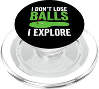 No pierdo Pelotas, exploro, Golfista, Divertido Amante del Golf PopSockets PopGrip para MagSafe