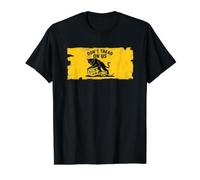 No pises sobre Nosotros Anarquista Gato Negro Gadsden Parodia Camiseta gráfica económica, Hombre, Negro, S