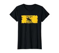 No pises sobre Nosotros Anarquista Gato Negro Gadsden Parodia Camiseta gráfica económica, Mujer, Negro, L