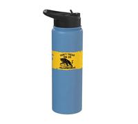 No pises sobre nosotros Anarquista Gato Negro Gadsden Parodia Stainless Steel Insulated Water Bottle