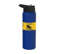 No pises sobre nosotros Anarquista Gato Negro Gadsden Parodia Stainless Steel Insulated Water Bottle
