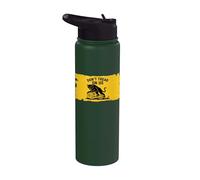 No pises sobre nosotros Anarquista Gato Negro Gadsden Parodia Stainless Steel Insulated Water Bottle