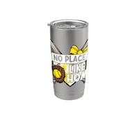 No Place Like Home Equipo de Softbol Día del Juego Jugador de Softbol Vaso térmico de acero inoxidable de doble pared