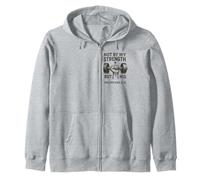 No por mi Fuerza Sino por la suya - Versículo bíblico del Sudadera con Capucha