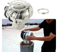 No Power Rainproof Roof Turbine Ventilator | Roof Exhaust Vent Cap Industrial 4.3''/110mm-23.6''/600mm(200mm/7.9 in)