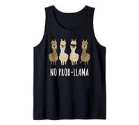 No Prob-llama Cute Llama Alpaca Sunglasses funny gift Camiseta sin Mangas