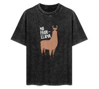 No Problem No Prob Llama Pun Llama Alpaca Lover Unisex T-Shirt Black Mens Top tee S