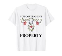 No propiedad del gobierno Útero Divertido Floral Feminismo Humor Camiseta
