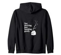 No prosperar, solo fumar suavemente: humor agotado Sudadera con Capucha