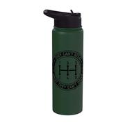 No pueden robar lo que no pueden conducir un coche manual Stainless Steel Insulated Water Bottle