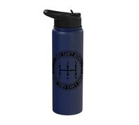 No pueden robar lo que no pueden conducir un coche manual Stainless Steel Insulated Water Bottle