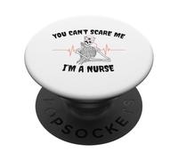 No Puedes Asustarme I'm a Nurse Skeleton Halloween para Enfermeras PopSockets PopGrip Adhesivo
