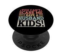 No puedes asustarme Tengo un esposo Niños Matrimonio Casado PopSockets PopGrip Adhesivo