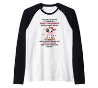 No Puedes Asustarme Tengo una Vaca Hija Loca Camiseta Manga Raglan