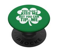 No Puedes besar Pero Puedes darme propina día de San Patricio de Camarera PopSockets PopGrip Adhesivo
