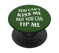 No Puedes besar Pero Puedes darme propina día de San Patricio de Camarera PopSockets PopGrip Adhesivo