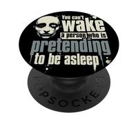 No Puedes Despertar a una Persona Que Finge Estar dormida PopSockets PopGrip Adhesivo