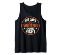 No puedes equivocarte haciendo lo correcto, inspirador, hombres, mujeres, niños Camiseta sin Mangas
