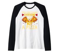 No Puedes Hacer Felices a Todos No Eres una Pizza Camiseta Manga Raglan