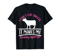 No puedo comer queso, hace que la barriga se apriete. Diseño Camiseta