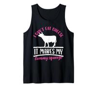 No puedo comer queso, hace que la barriga se apriete. Diseño Camiseta sin Mangas
