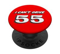 No Puedo Conducir 55 | La música de 1980 55 es Demasiado Lento PopSockets PopGrip Adhesivo