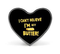 ¡No puedo creer que soy mantequilla! Broches, insignias en forma de corazón, decoración con gráfico para sombreros, ropa y bolsos.