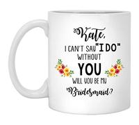 No Puedo Decir Que Prescindo De Ti. Propuesta De Dama De Honor O Dama De Honor. Tazas De Cerámica Con Asa Tazas De Desayuno Único Mug Para Té Espresso Cappuccino Leche 330Ml