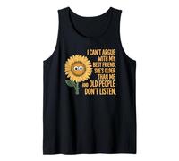 No Puedo discutir con mi Mejor Amiga, Ella es Mayor Que yo Floral Camiseta sin Mangas