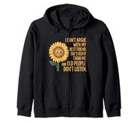 No Puedo discutir con mi Mejor Amiga, Ella es Mayor Que yo Floral Sudadera con Capucha