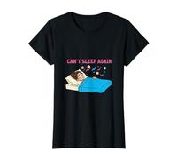 No Puedo Dormir Otra Vez Pensando Demasiado en la Noche diseño de la Mente Camiseta