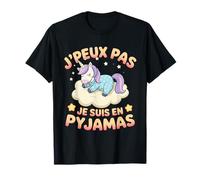 No Puedo Estoy En Pijama Unicornio Divertido Relajación Camiseta