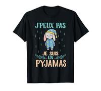 No Puedo Estoy En Pijamas Conejo Cansado Sarcástico Camiseta