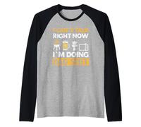 No puedo hablar ahora estoy haciendo papá mierda papá bromas Día del padre Camiseta Manga Raglan