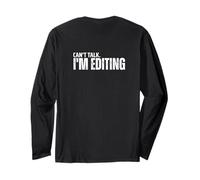 No Puedo Hablar, Estoy editando en la Parte Posterior para fotógrafo/videógrafo Manga Larga